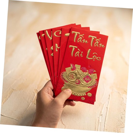 60 Stuks Vietnamese Lunar Year Envelopes Lucky Money Packets With Goat Year Design Festive Money Bags For Spring Festival And Celebrations Meerdere stijlen — afbeelding 5