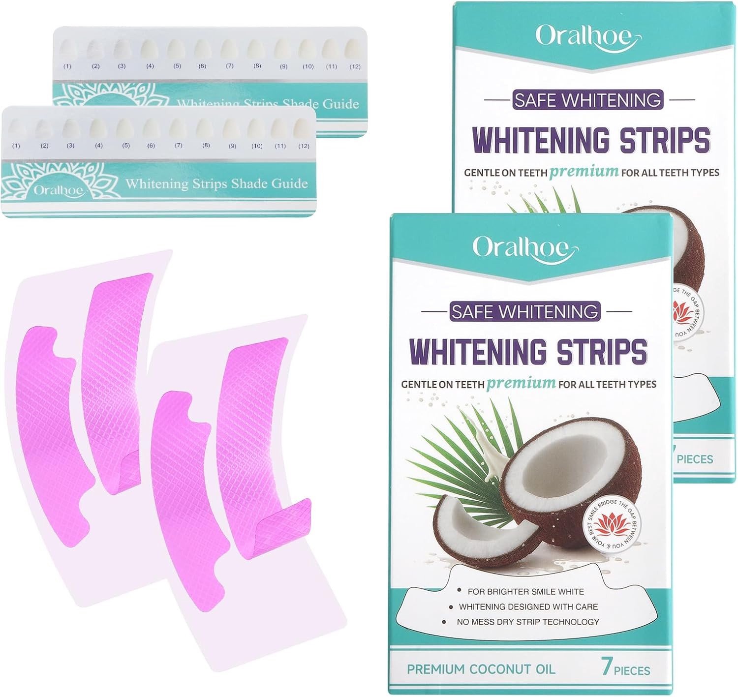 Set van 7 Tandenbleekbehandelingen - Professionele Whitening Strips met Natuurlijke Ingrediënten - Effectieve en Veilig Tandenverzorging