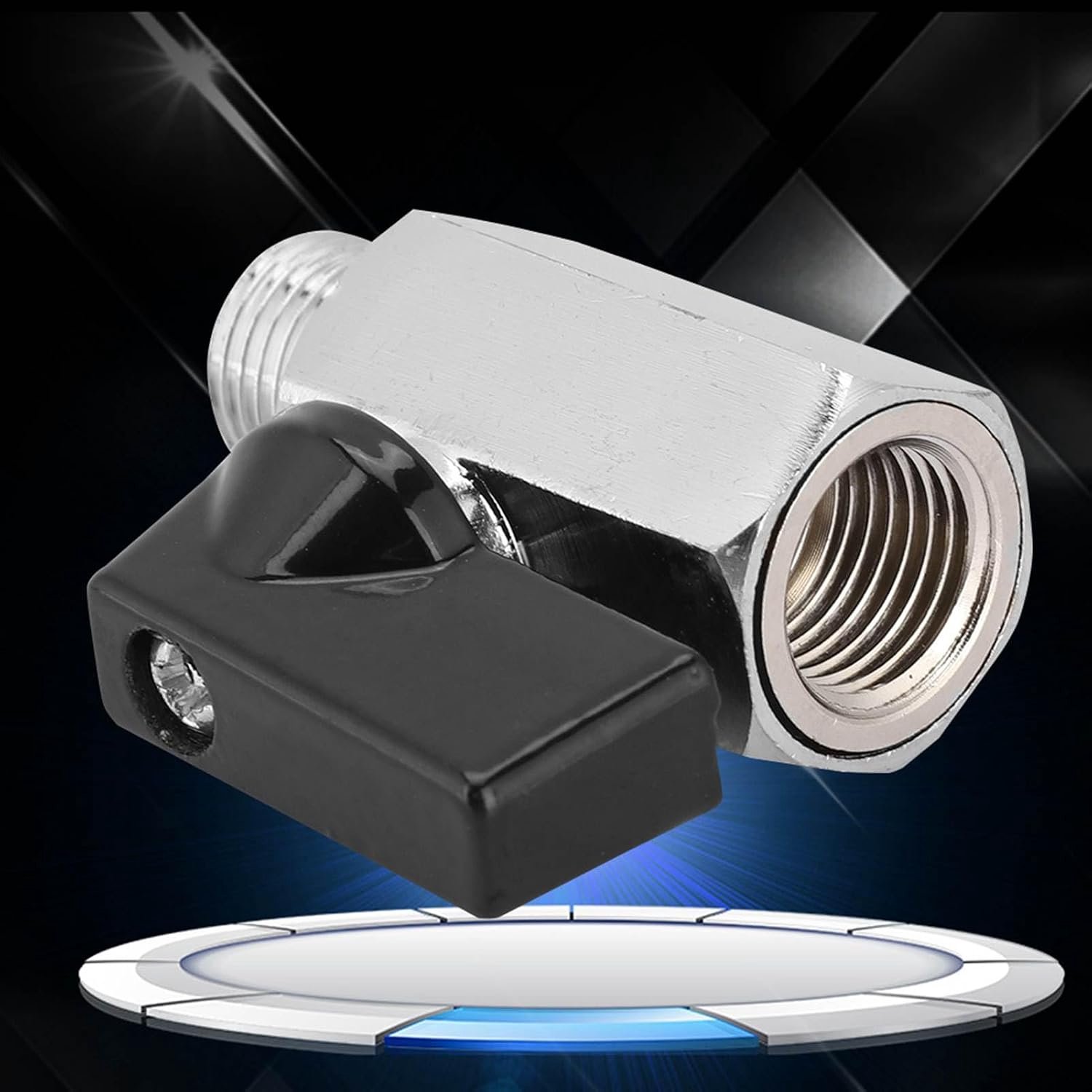 Aqxreight G1/4 Ventiel Messing Koelventiel met Vergulde Afwerking voor Pc-koelsystemen, Veilig Schroefdraadontwerp, Koelaccessoire