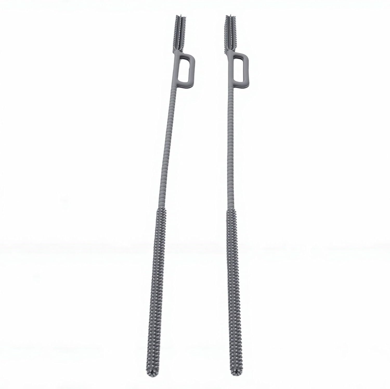 Jeffergarden Siliconen Rietjesborstel, Dubbelzijdig Vierkant 25 Cm (GRAY)