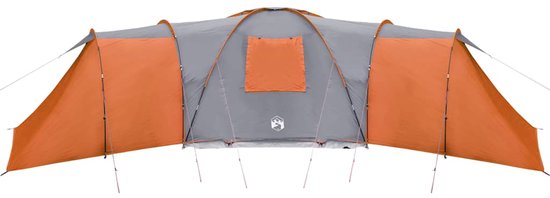 vidaXL - Koepeltent - 12-persoons - waterdicht - grijs - en - oranje van Vidaxl — afbeelding 2