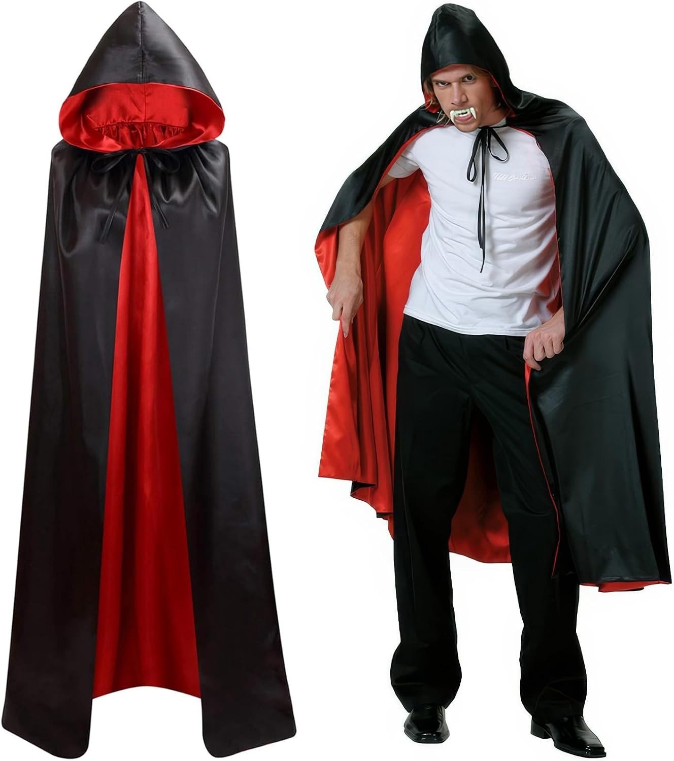 Hooded Dubbelzijdige Cape voor Volwassenen - Perfect voor Cosplay en Halloween Feesten