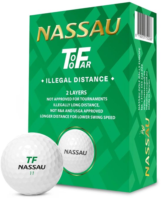 TooFar - Golfballen - 6 stuks - Wit — afbeelding 2