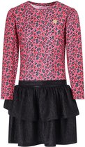 B.Nosy Y609-5868 Jurk meisjes rood - Maat 134-140