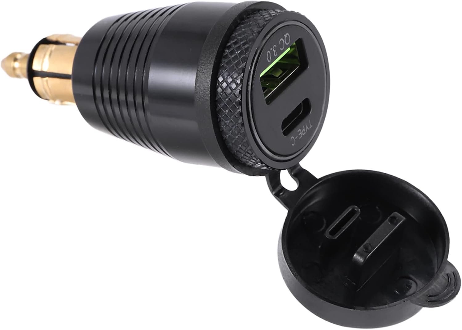Motorfiets DIN Socket Oplader Waterdicht met QC3.0 Oplader USB en Type C 30W Voedingsadapter Socket