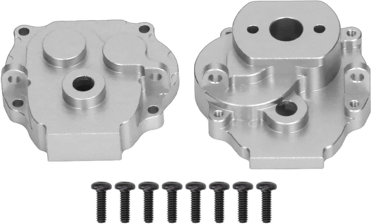 RC Versnellingsbak Behuizing Aluminium Prachtige Stevige Schokbestendigheid RC Crawler Versnellingsbak Shell voor Traxxas 1/18 (Silver)