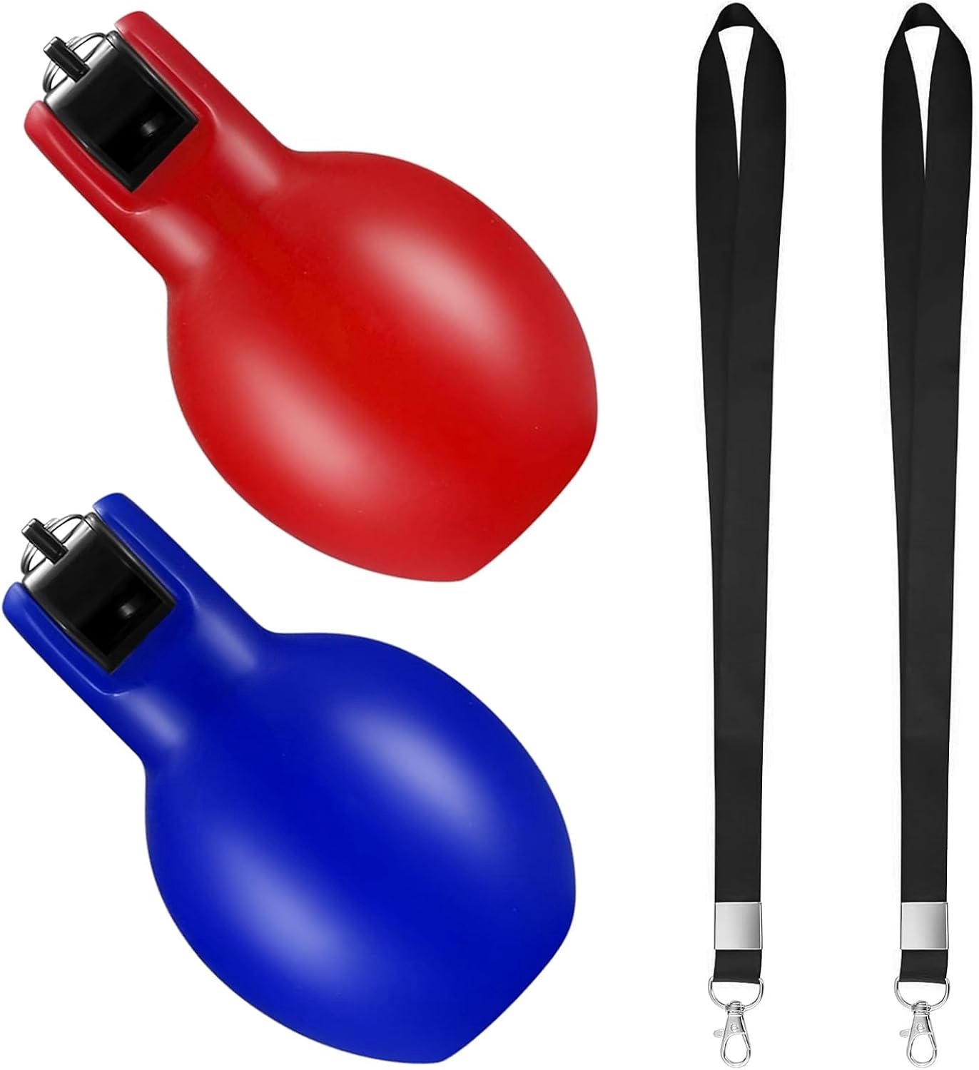 Handfluitje, 2 stuks, sportonderwijs, fluitje met halskoord, sportfluitje voor trainers, scheidsrechters, sportleraren, hondentrainers, trillerfluitjes voor noodgevallen