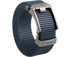 JUKMO Ratchet Strap for Men, Nylon Web Tactical Belt with Automatic Slide Buckle, Adjustable Trim to Fit - ShopVlot