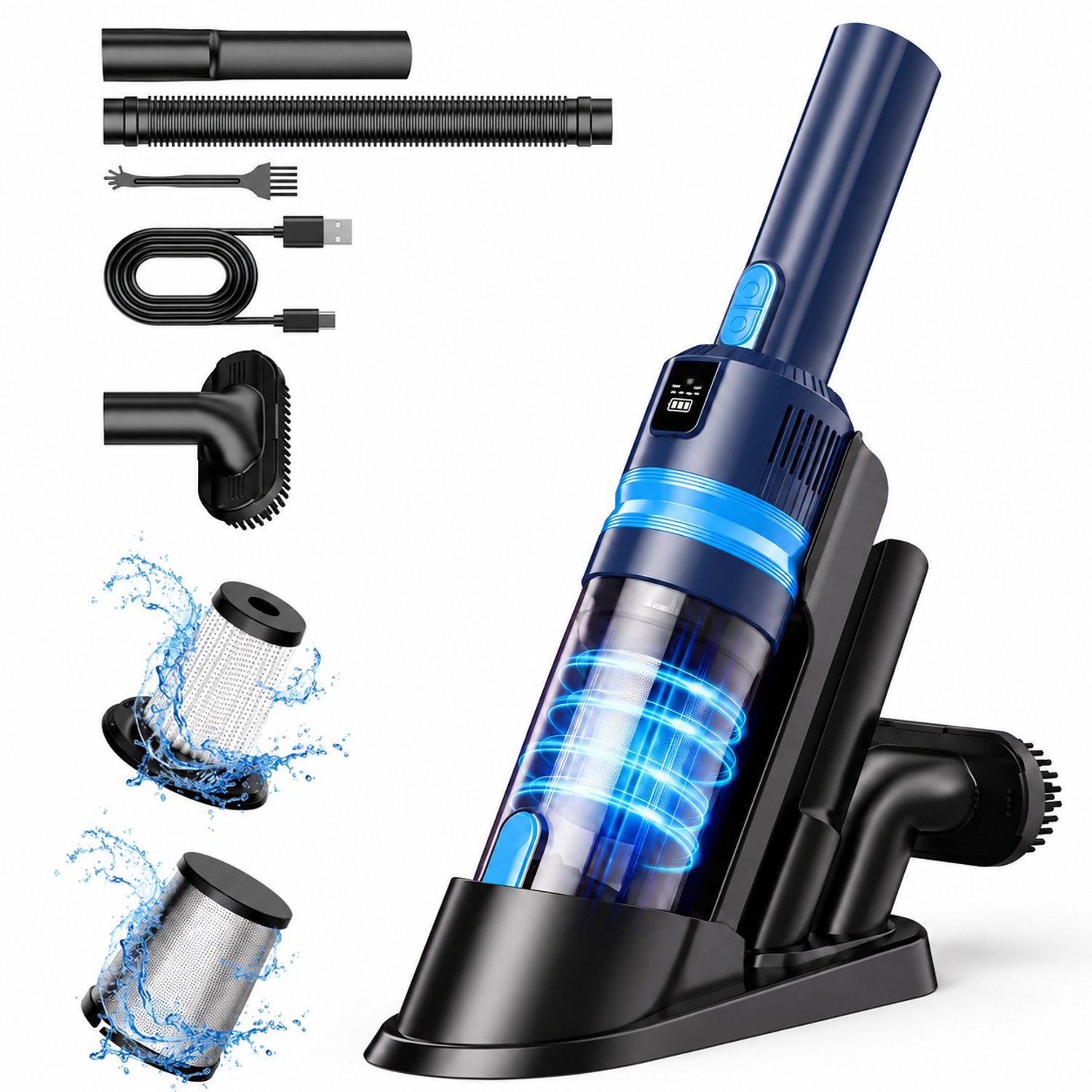 BOLLIT Kruimeldief 120W Snoerloze Handstofzuiger 16Kpa