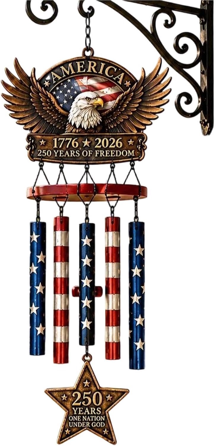 Patriottische Wind Chimes Eagle Patriottic Charm met Ster