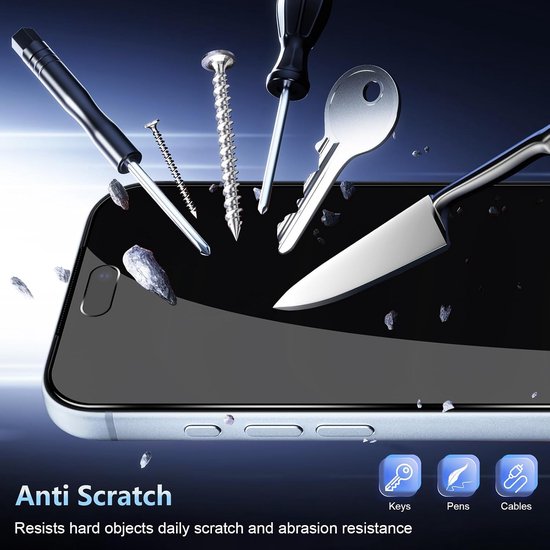 Inkijkbescherming voor iPhone 18 Pro Max 5G, 2 stuks anti-spy — afbeelding 4