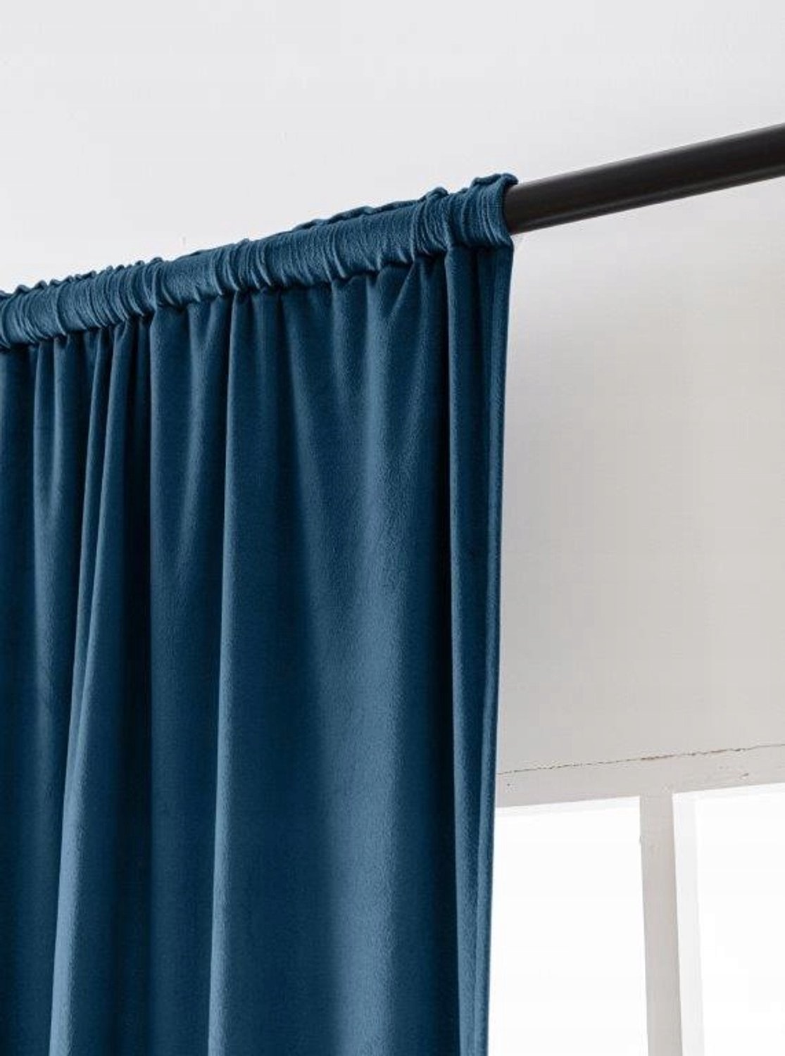 Velours Gordijn 140x270 cm - Denim Blauw