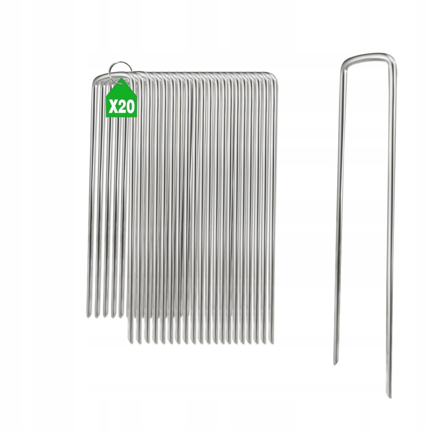 20x Bodemankers 200mm Verzinkt Staal - Stevige Haken voor Tuin & Camping