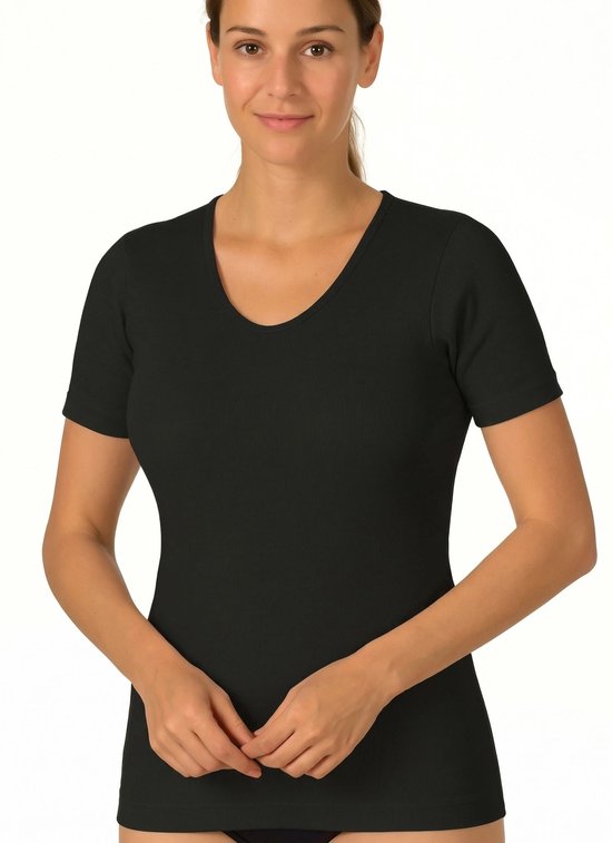 Dames thermo shirt Entex met korte mouw Creme - maat L — afbeelding 4