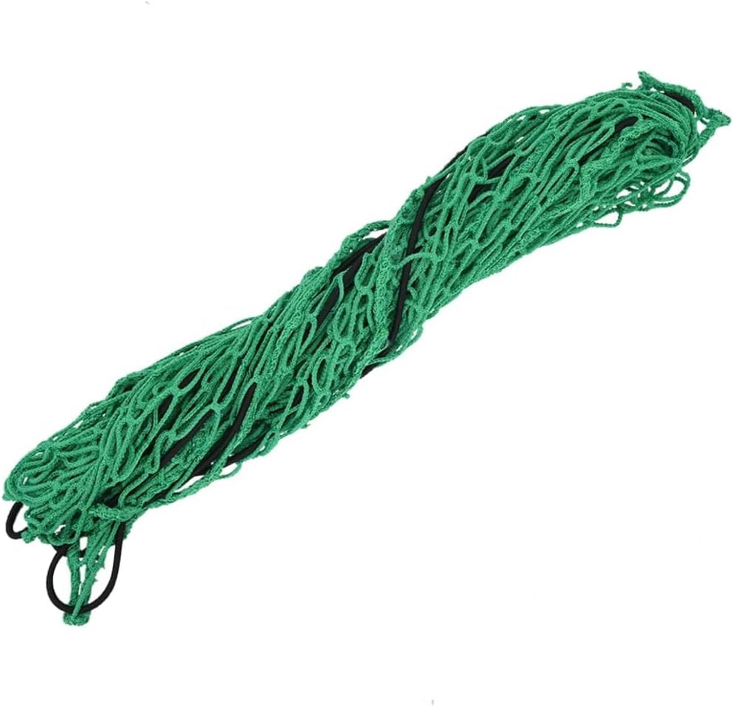 Aanhangernet 8 x 3,5 m met rubberen touw, ladingbeveiligingsnet voor auto's, aanhangers en vrachtwagens, fijnmazig PP, beveiliging voor open transportaanhangers, groen