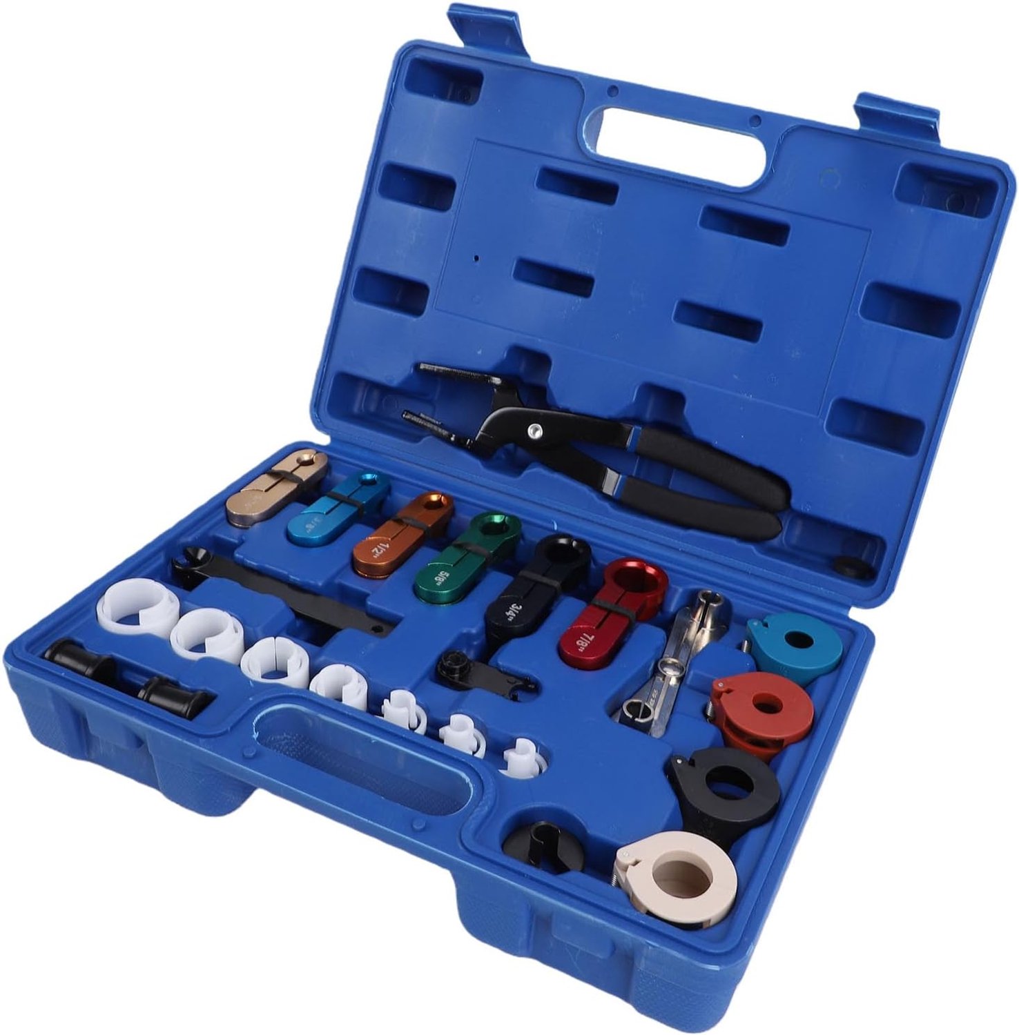 aqxreight AC-brandstofleiding-ontkoppelgereedschapsset Brandstofleiding-verwijderingsgereedschapset Spring Lock-ontkoppelingsgereedschap met Zwaar Geanodiseerd Aluminium voor