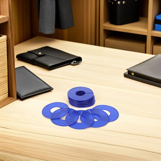 20 Stuks Ronde Plastic Kleding Scheiders Stevige Kast Verdelers voor Kledingorganizer Duurzame Garderobe Scheidingsringen voor Kledingstang Plankindeling — afbeelding 2