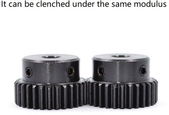 2 stuks 0,8 module 50T/55T rechte tandwielen 45# stalen CNC transmissie-naaf tandwielgat 6 mm/8 mm/10 mm/12 mm rondsel voor CNC-apparatuur(0.8 Module 50T Hole 10mm) — afbeelding 4