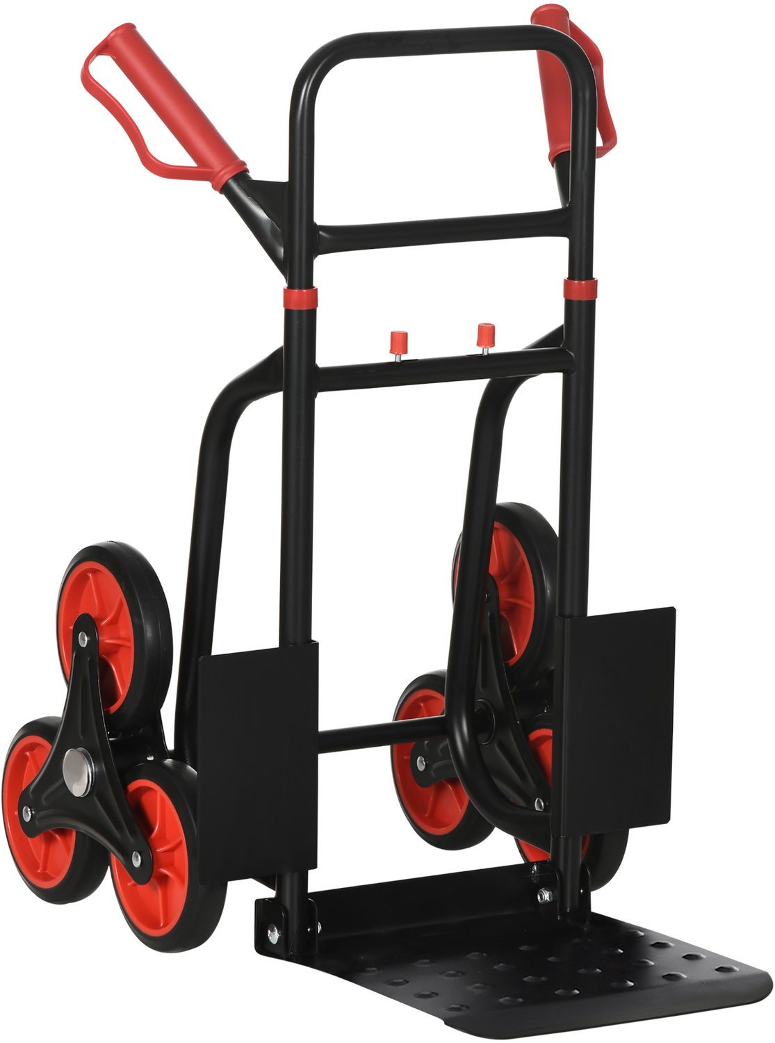 Traploper Steekwagen - 120 kg draagvermogen - Verstelbare handgreep - Opvouwbaar - Stalen constructie - 45x60x109 cm