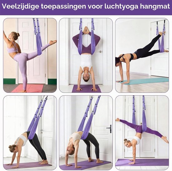 Verstelbare Aerial Yoga Strap en Stretch Band voor Deur en Benen - Ideaal voor Pilates, Splits en Gymnastiek — afbeelding 4