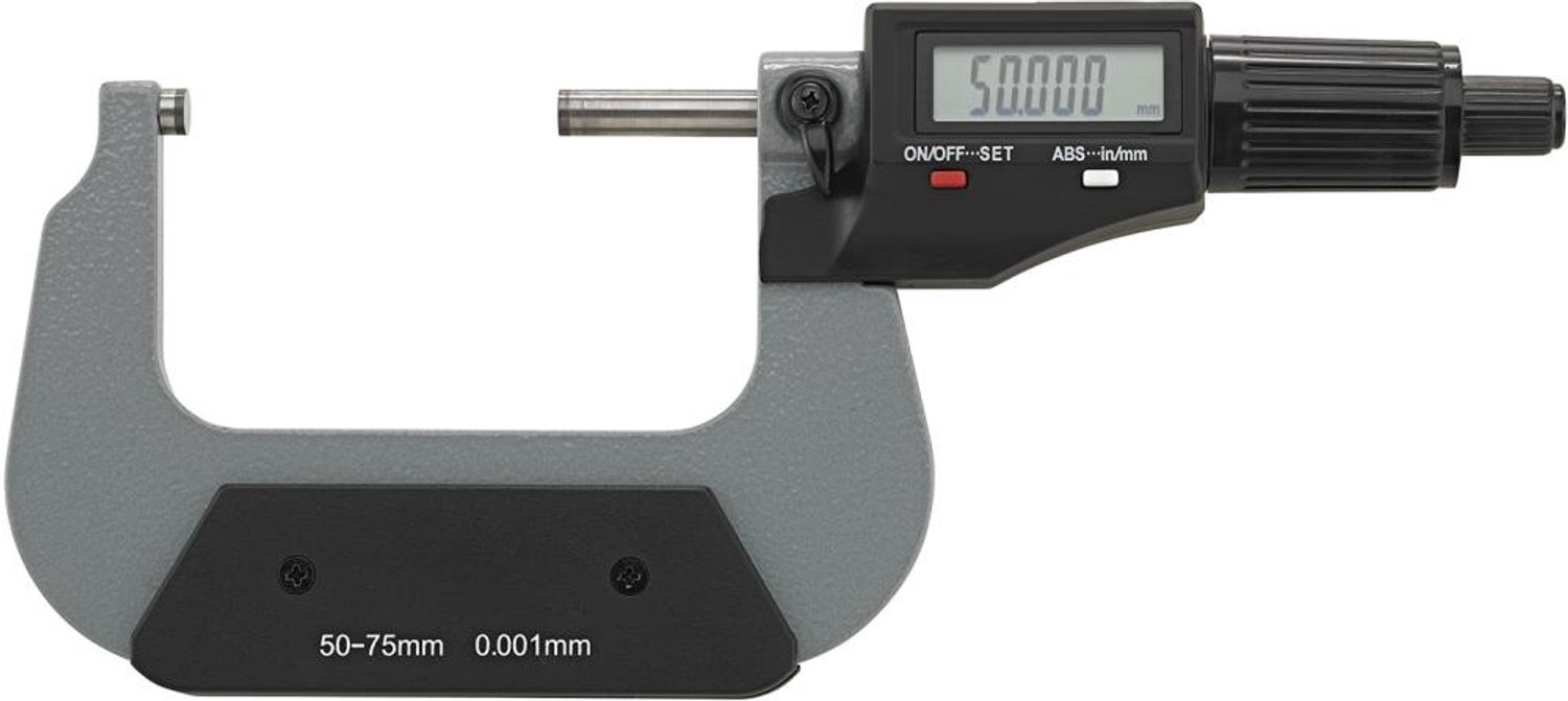 Beugelschroefmaat digitaal zonder data-uitgang 50-75mm FORTIS