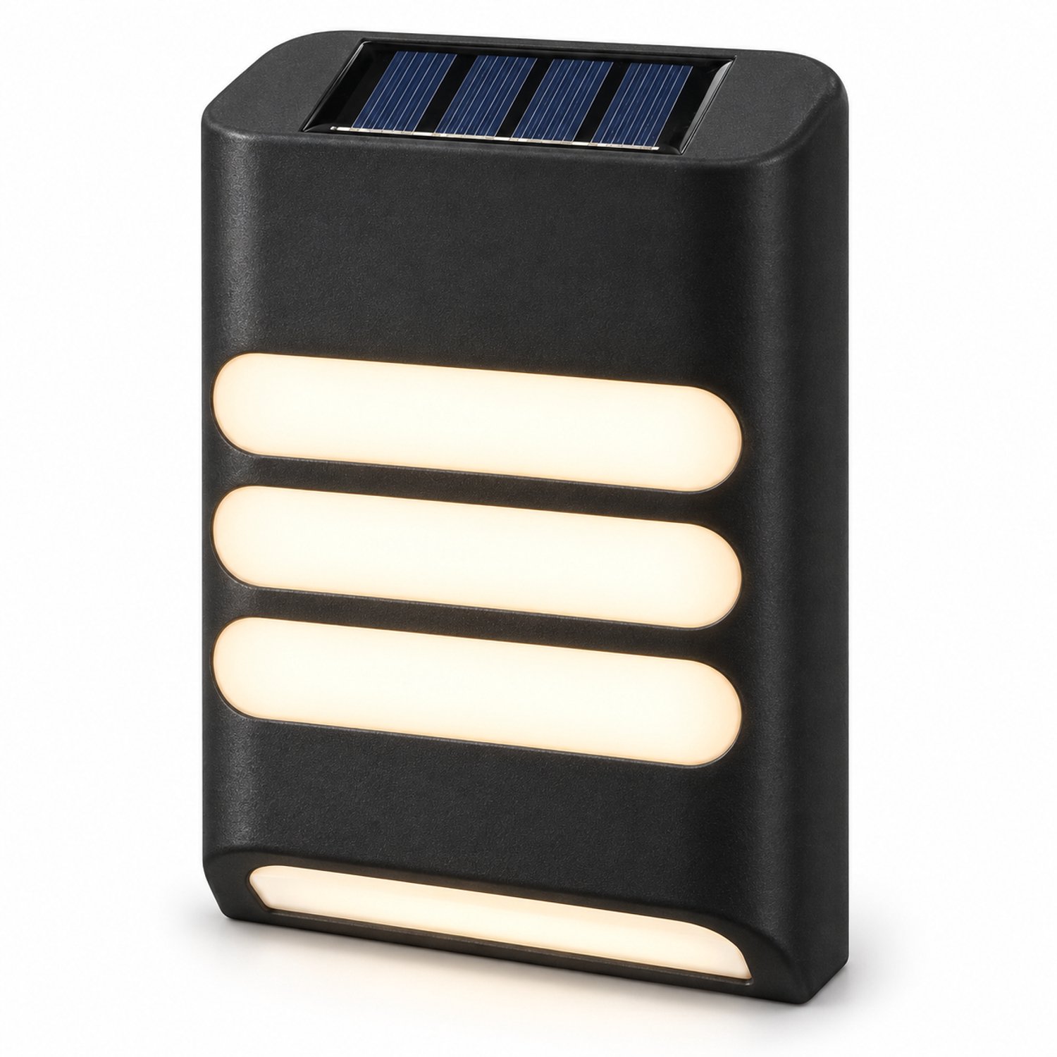 Solar Wandlamp Rechthoek - Warmwit - 1 Stuk - Inclusief Montageset