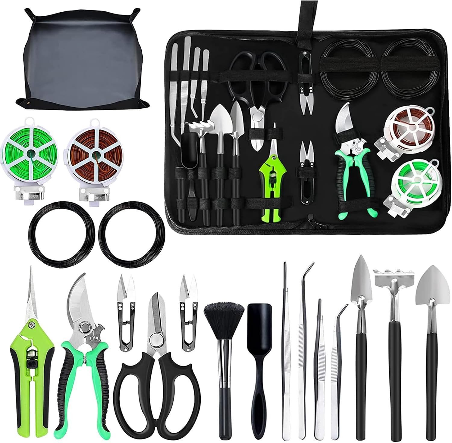 Complete Tuinset met 20 Stukken van RVS en Antislip Houten Handvatten - Perfecte Tuinaccessoires voor Tuinliefhebbers en Cadeaus voor Mannen en Vrouwen