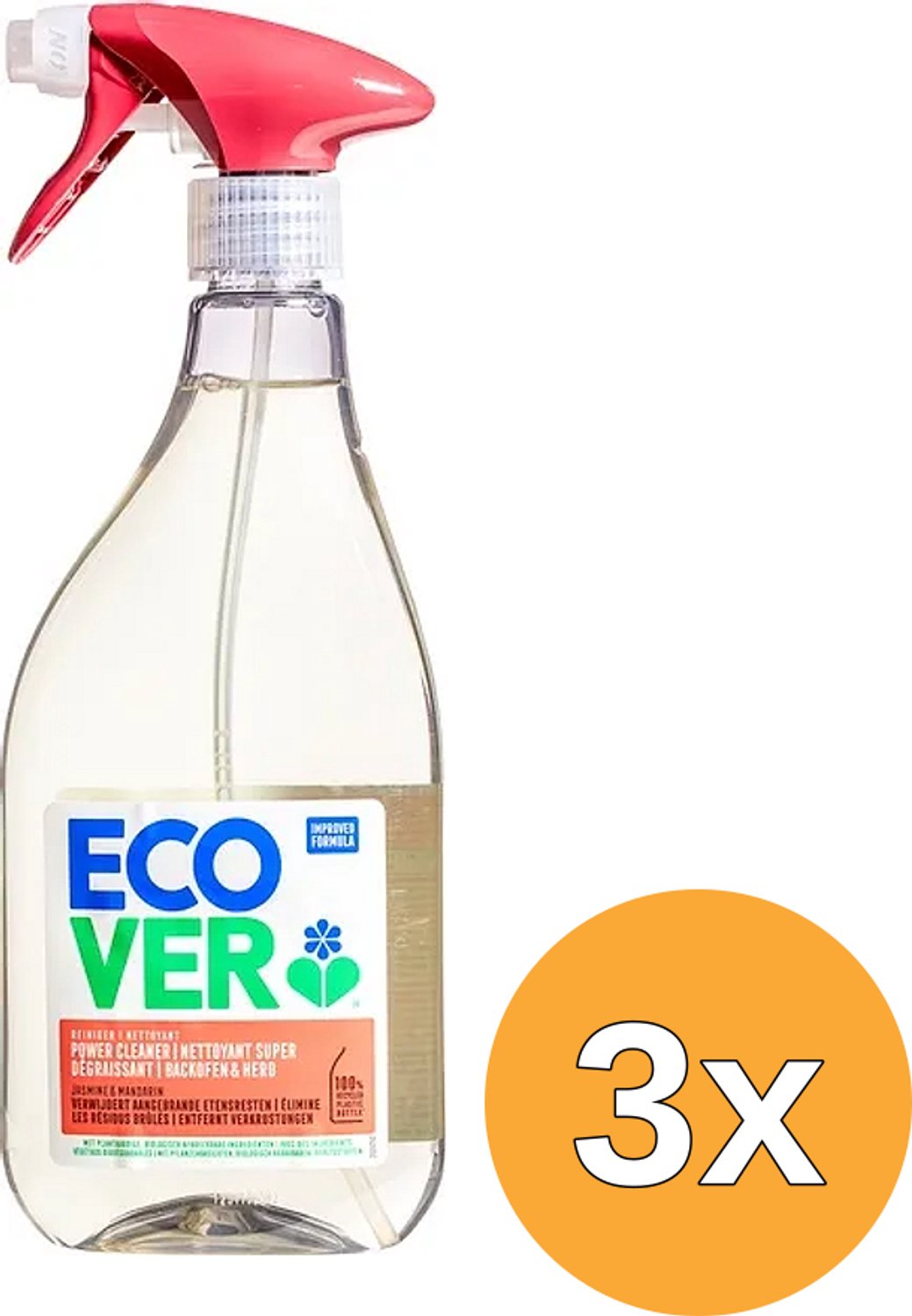 3x Ecover Oven/Kookplaat Reiniger (500 ml)