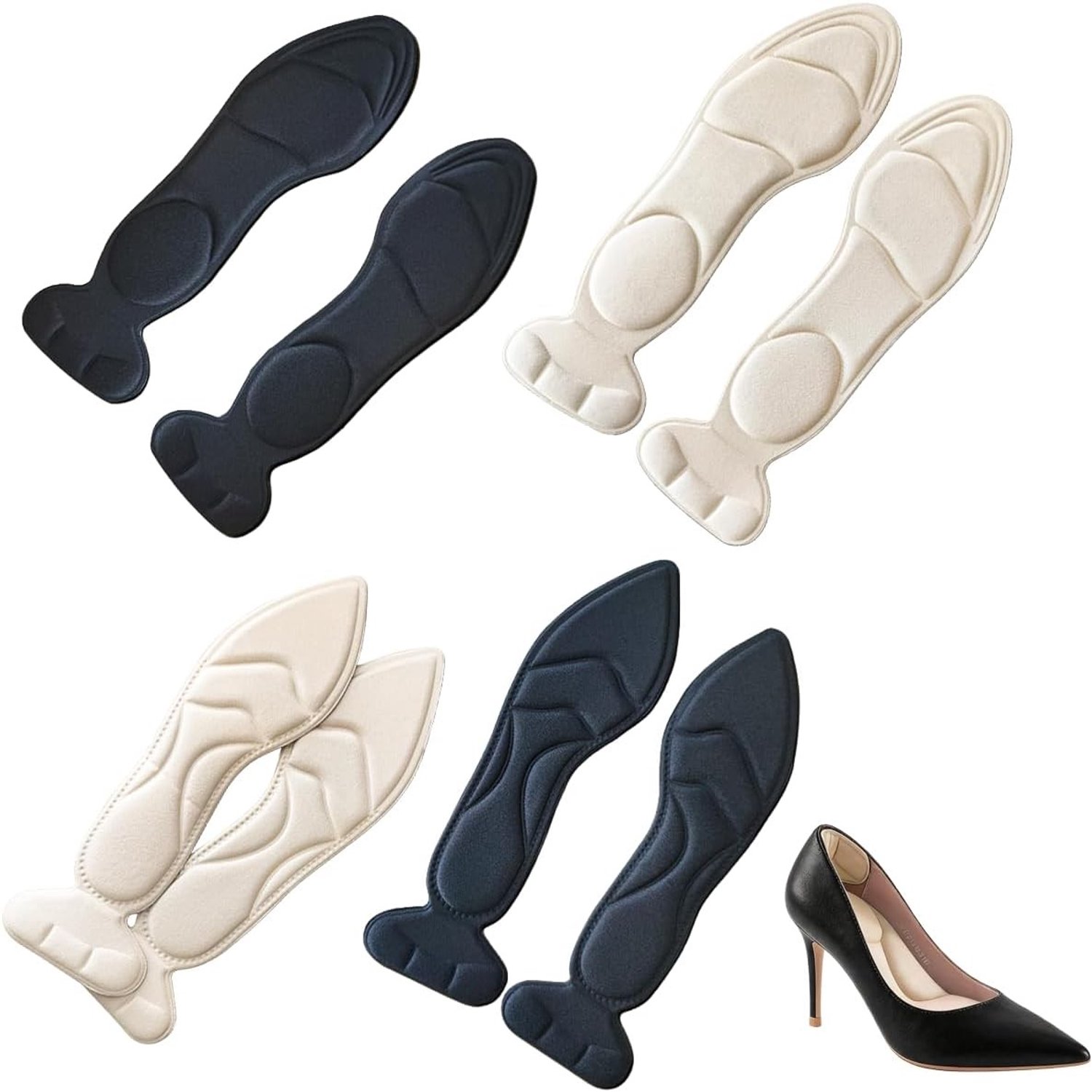 Comfortabele gelpads voor hoge hakken, halfzolen voor dames, antislip, zelfklevend, bescherming voor schoenen, ideaal voor feesten en dagelijks gebruik