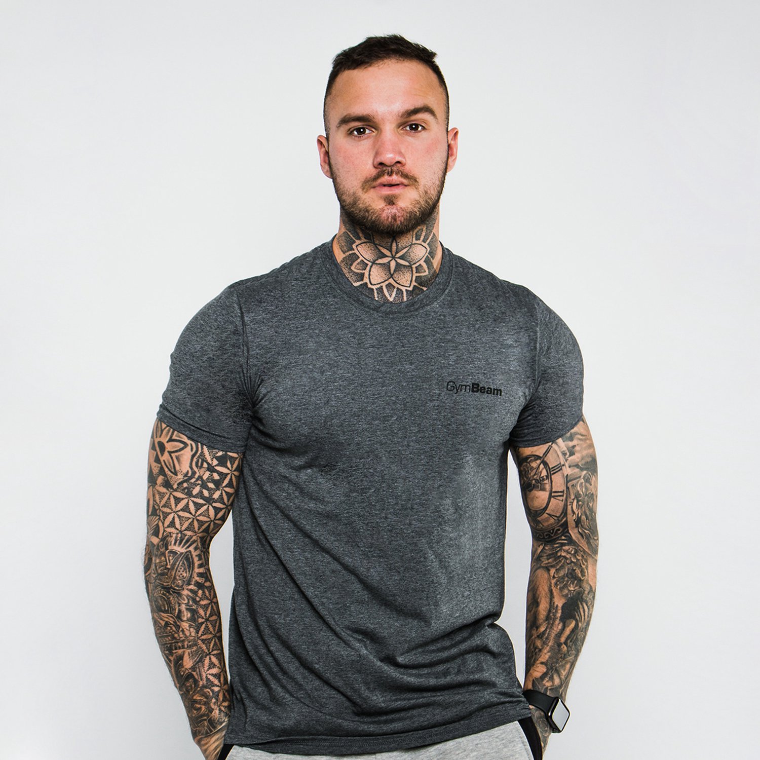 GymBeam Heren Basic T-shirt Donkergrijs L