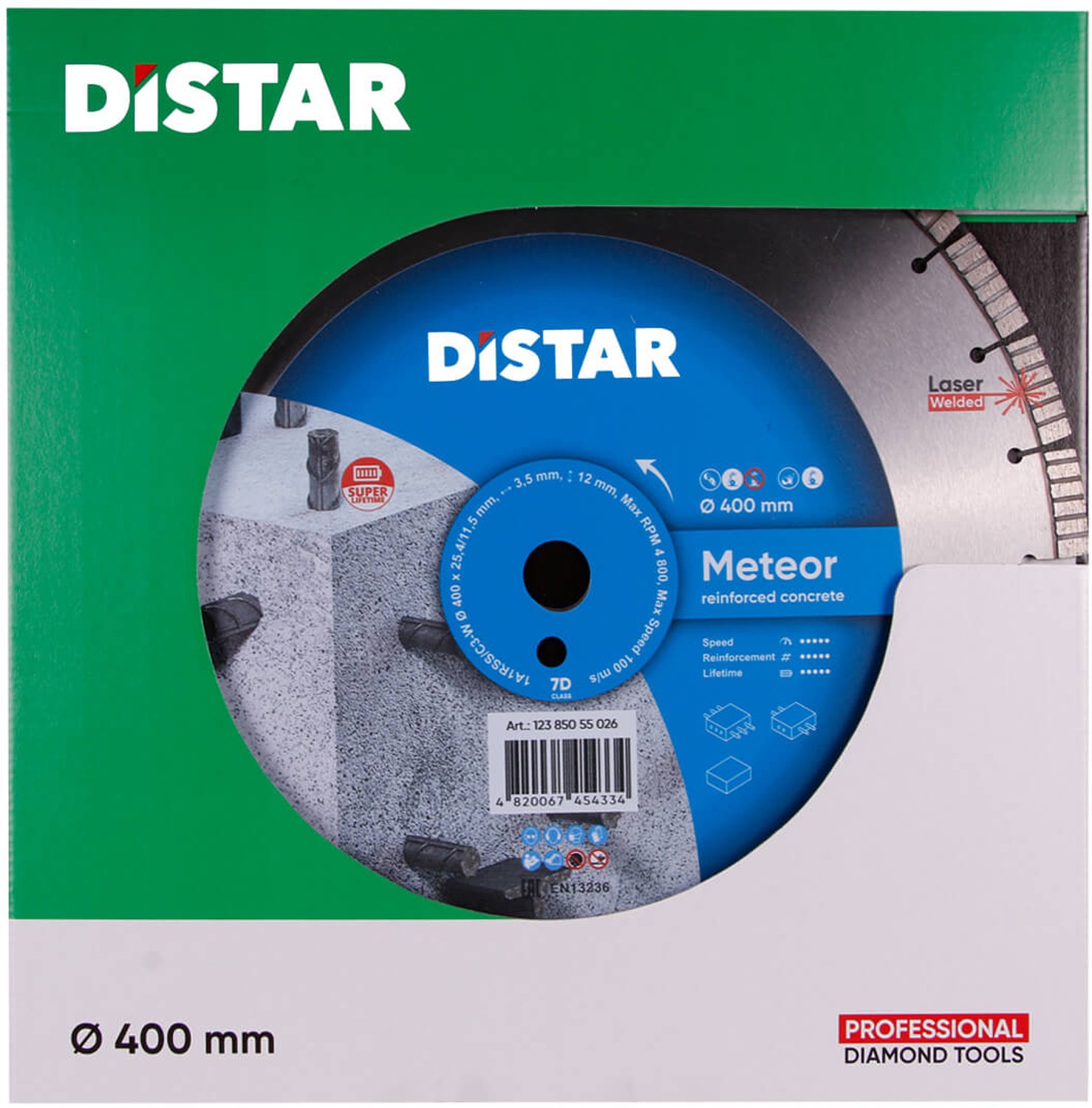 DISTAR Meteor 400 mm Diamantzaagblad – Professioneel voor Zwaar Gewapend Beton – 1A1RSS C3W