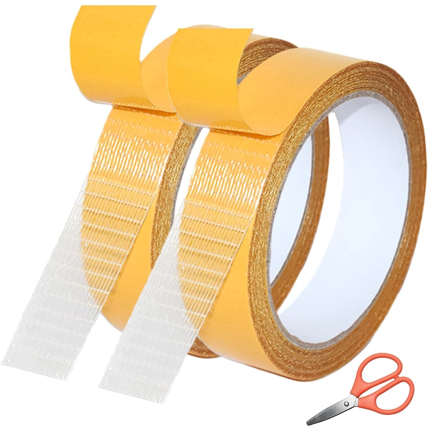 Dubbelzijdige Stoffentape 2,5 cm x 10 m - Sterke Plakband voor Vloerkleden, Gordijnen en Kleding, Ideaal voor Textiel en Leer