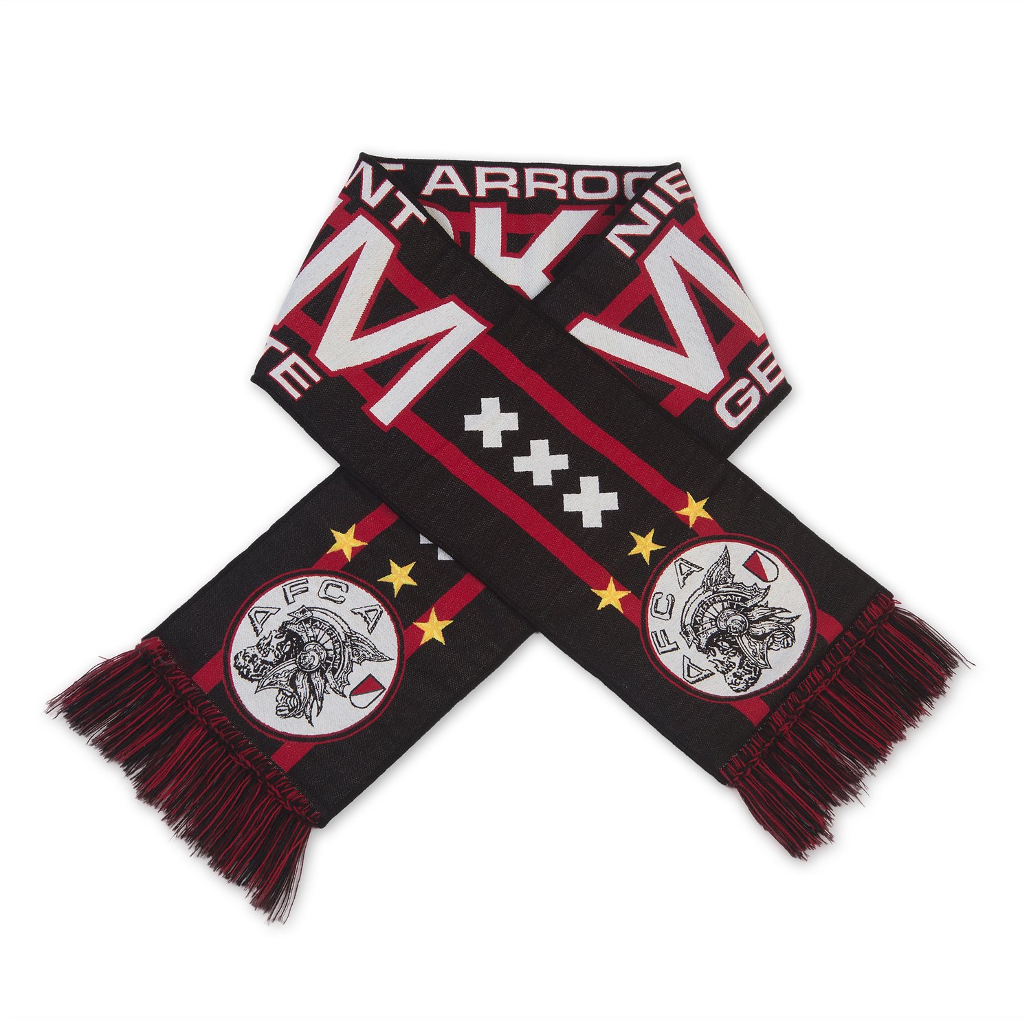 Sjaal Mokum Zwart Rood HD Dubbelzijdig - AFCA - Ajax - Amsterdam - Mokum – Fanwear