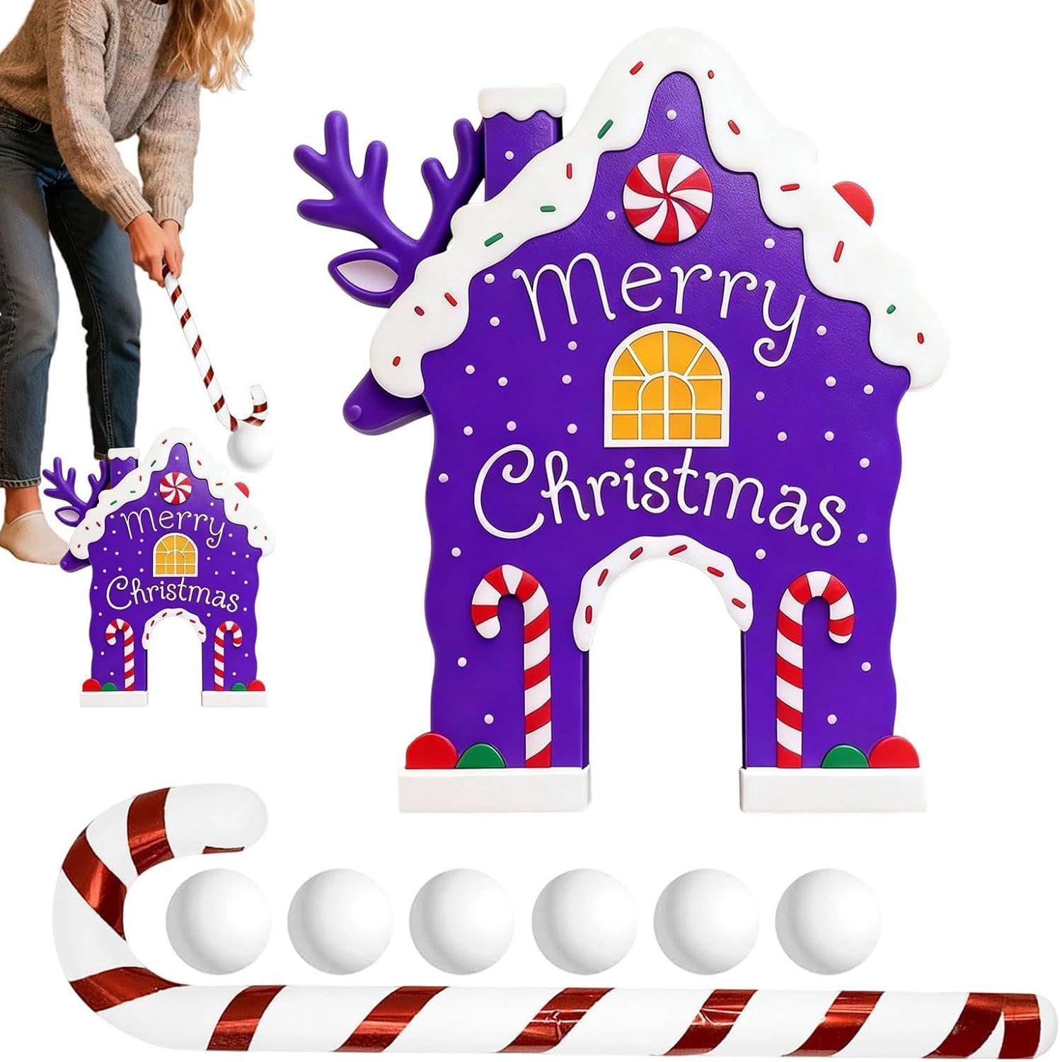 Kerst Zuurstok Golf Spel Kerst Peperkoek Spelcollectie