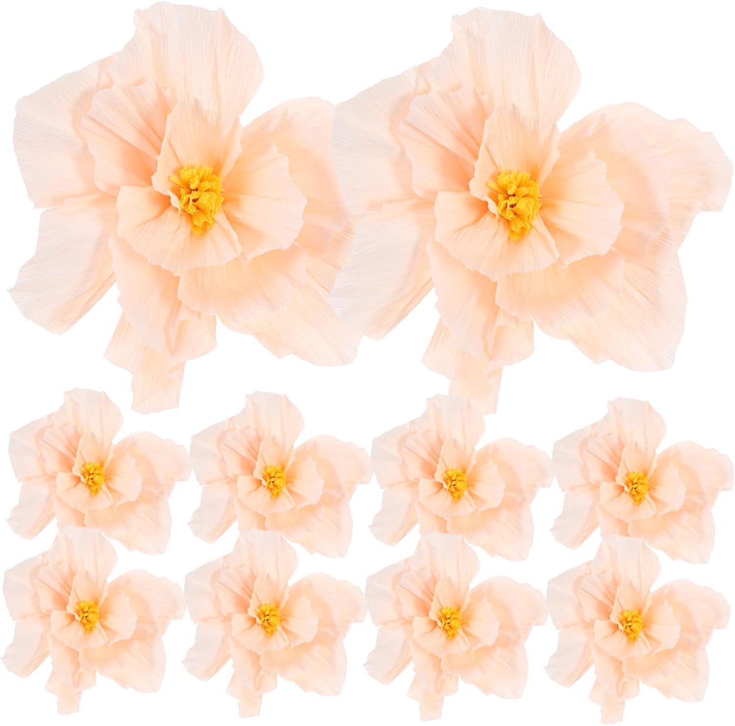 Crepepapieren Bloemen 10 Stuks Set Grote Papieren Bloemen Voor Bruiloften Huisdecoratie En Knutselen