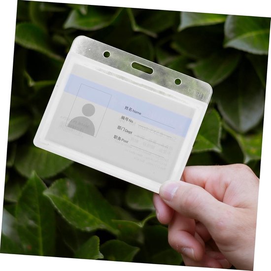 10stuks Waterdichte Id Kaart Beschermers Transparante Kaarthoezen Voor Naam Badges Geschikt Voor Id Credit Schoolkaarten Voor Werknemers Studenten — afbeelding 4
