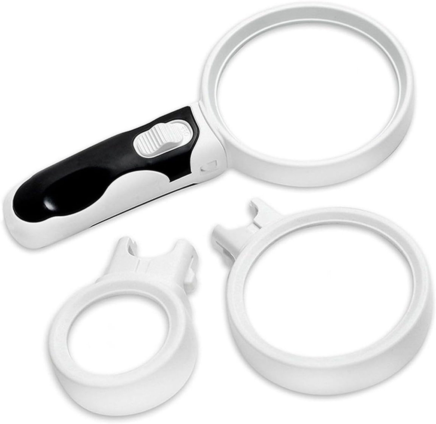 Grobo Handloep met verwijderbaar glas (2,5x, 5x, 16x) en verlichting, voor ambachtslieden, onderzoekers en kunstliefhebbers.