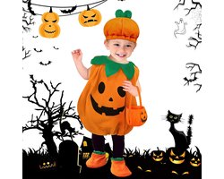 yumcute Pompoenkostuum voor kinderen, voor Halloween, pompoenkostuum, jongens- en meisjes, carnavalskostuum, voor pompoen, Halloween, cosplay, feestkleding