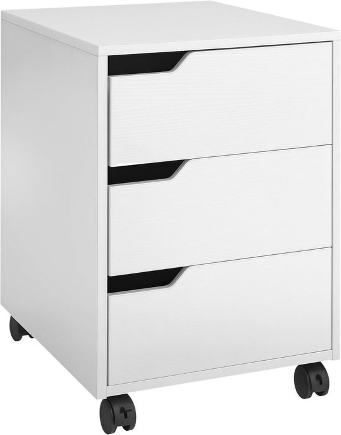Mobiele kast - Ladekast op wielen - Voor kantoororganisatie - Drie ruime laden - 40 x 50 x 575 cm