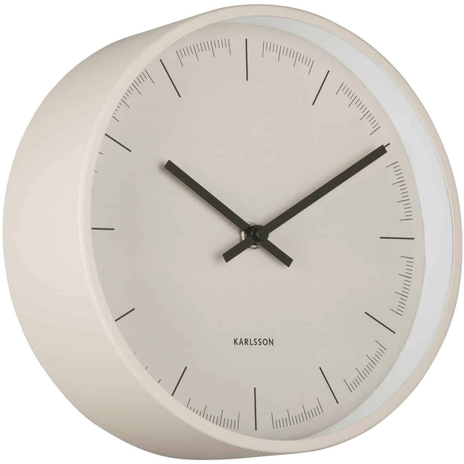 Karlsson Wandklok Odense Deep - Warmgrijs - 21.5x21.5x8.2cm - Wandklok Scandinavisch