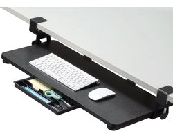 ETHU Keyboard Tray, 68 x 30cm with C Clamp Holder, Bottom Table Mount, Ergonomic Computer Keyboard Holder for Home and - ShopVlot