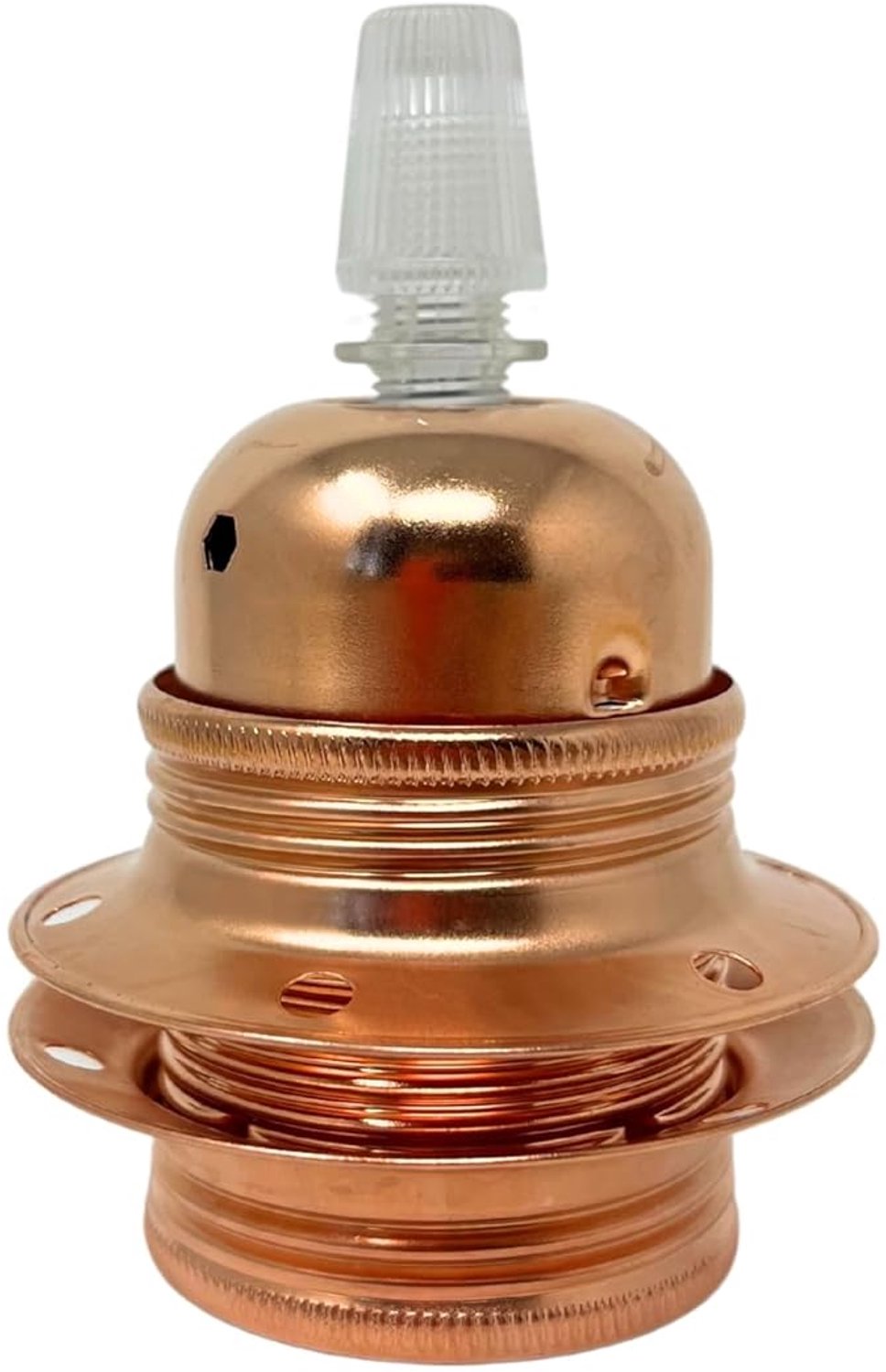 E27 Copper Metal Lamp Holder with Washer for Lampshades, Thick Thread, E27 Thread for Lampshades, Easy Assembly - ShopVlot