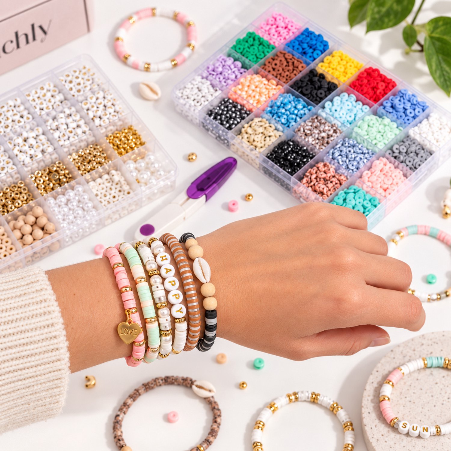 Richly XXL Luxe Katsuki Kralenset - Armbandjes maken meisjes - Sieraden Maken Volwassenen - incl. E-BOOK - Letterkralen - Kralen Ketting - Knutselen Meisjes - Kralen letters — afbeelding 2