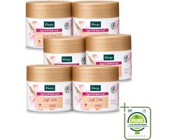 6 x Kneipp - Body scrub - Sugar & Oil - Soft Skin - Voor droge en gevoelige huid - 220 g - Grootverpakking - Vaatwasstrips - Huidverzorging - Suiker Scrubb - Amandelolie - Droge Huid - Gevoelige Huid