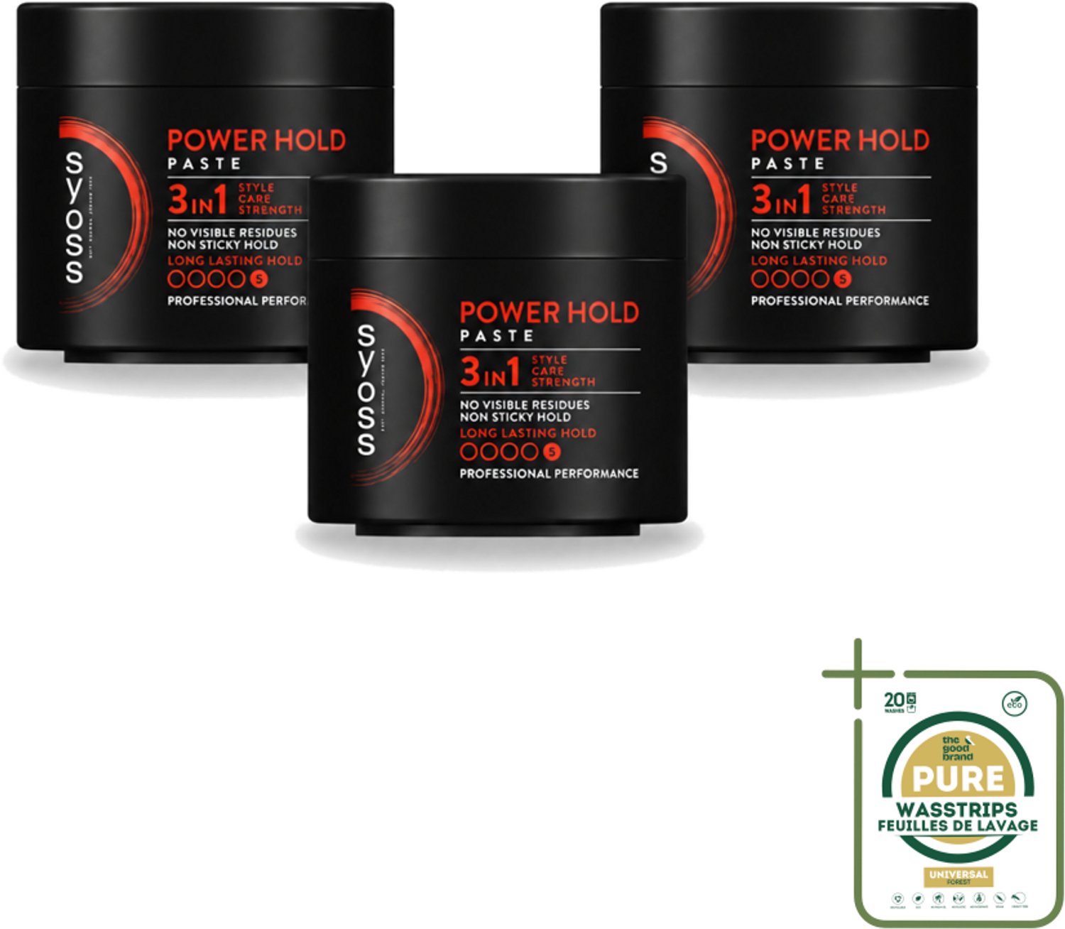 3 x SYOSS - Power hold 150 ml - Haarpaste - Sterke Fixatie - 150ml - Haarpaste - Krachtige Fixatie - Haartypen - Haartypen Styling - Haartypen Verzorging