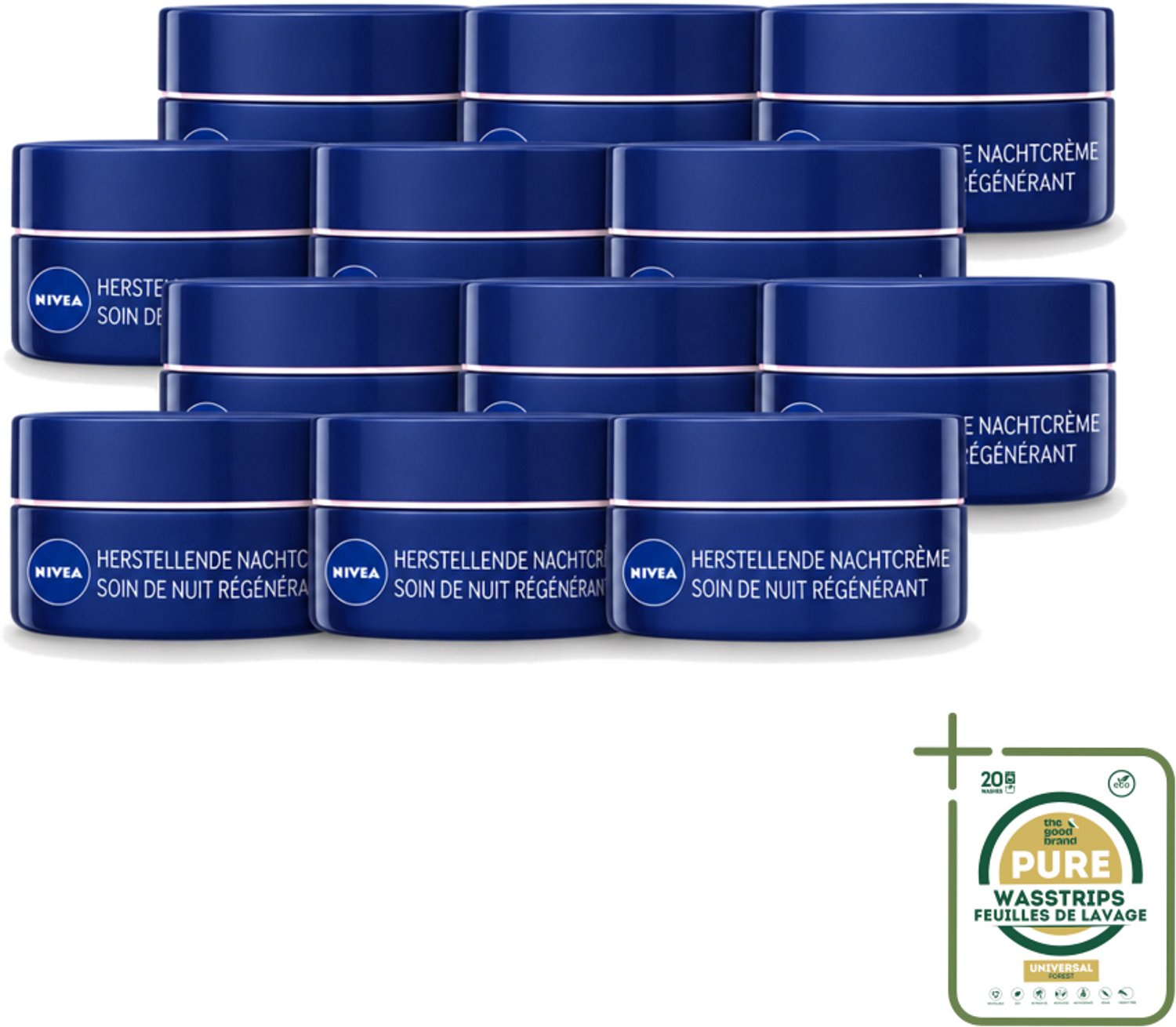 12 x NIVEA - Nachtcrème - Essentials +24U Voedend - Voor gevoelige & droge huid - Met Sheaboter & Amandelolie - 50 ml - Nachtcrème - Voedende Crème - Gevoelige Huid - Droge Huid - Sheaboter