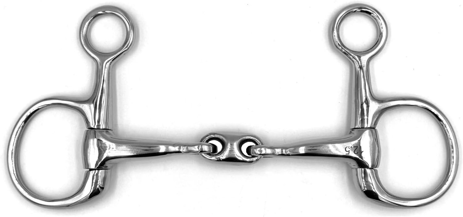 ES0126 gebit, buikgebit, dubbel gebit, van roestvrij staal, bitdikte 14 mm (13,5 cm)