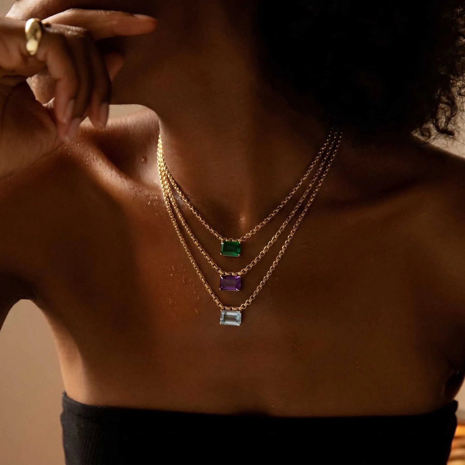 Elara - Geboortesteen Ketting – Stainless Steel - Jewellery by Mae