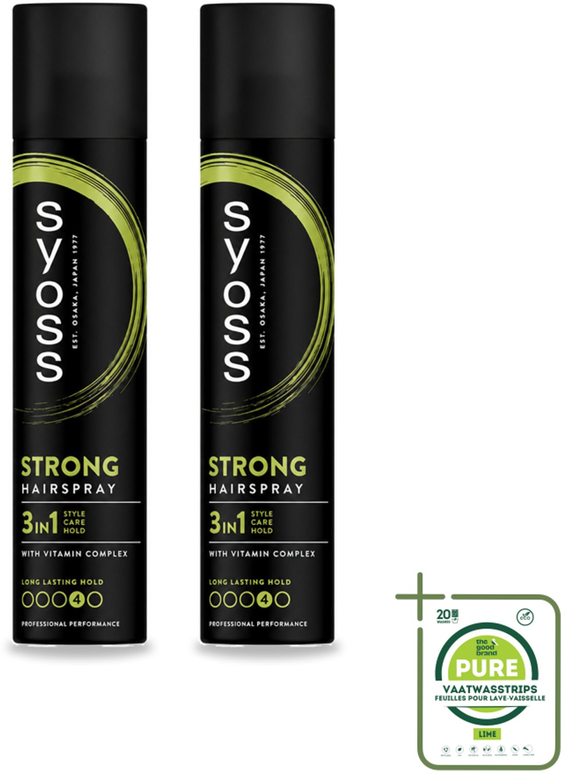 2 x Syoss - Strong Hold - Haarspray - Sterke Fixatie - 300 ml - Grootverpakking - Haarspray - Sterk Houden - 48 Uur Hold - Styling - Haarverzorging
