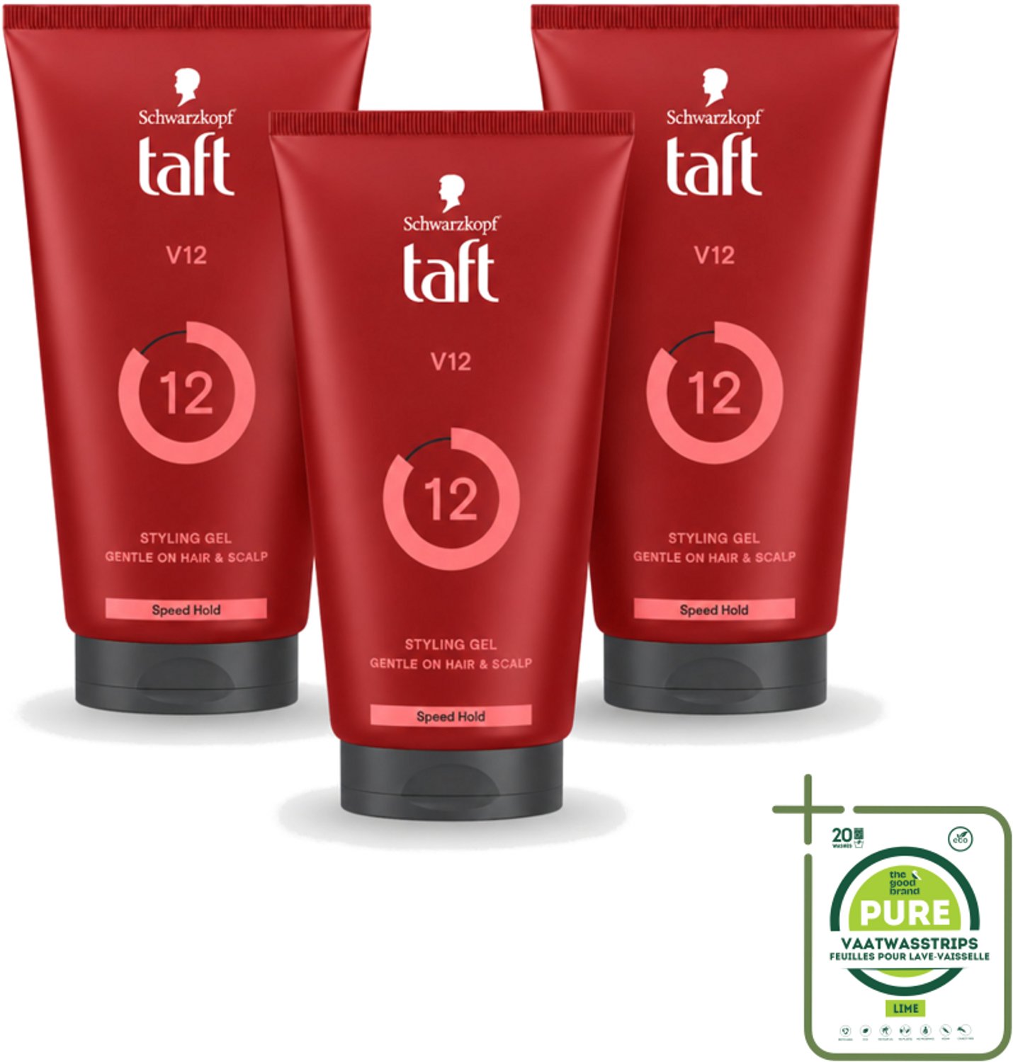 3 x Taft - V12 - Styling Gel - Turbo fixatie - 150 ml - Grootverpakking - Haarkleur - Haartypen - Haartypen Voor Mannen - Haartypen Voor Korte Kapsels - Haartypen Voor Korte Haar